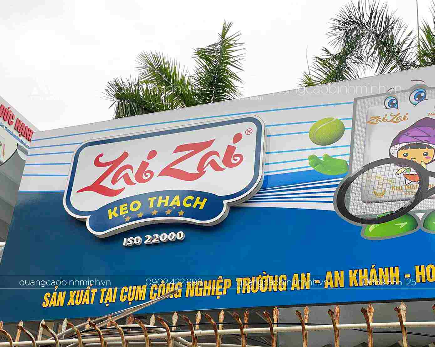 Biển quảng cáo công ty thương hiệu thạch Zai Zai