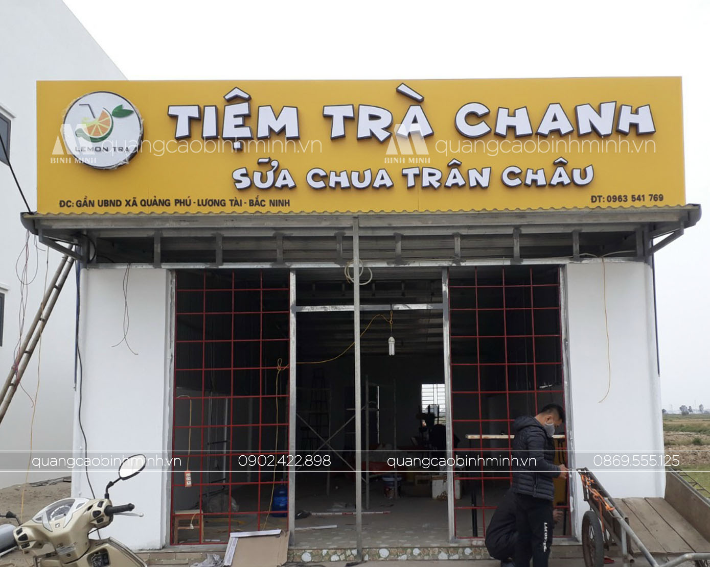 Biển quảng cáo trà chanh