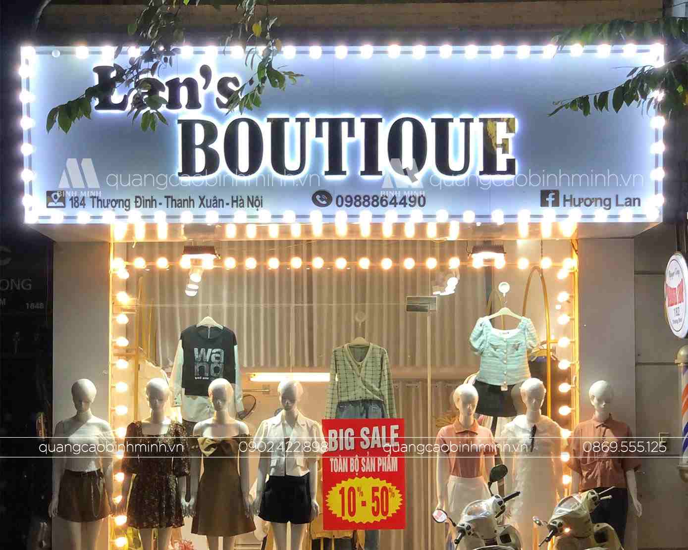 Biển hiệu shop thời trang nữ