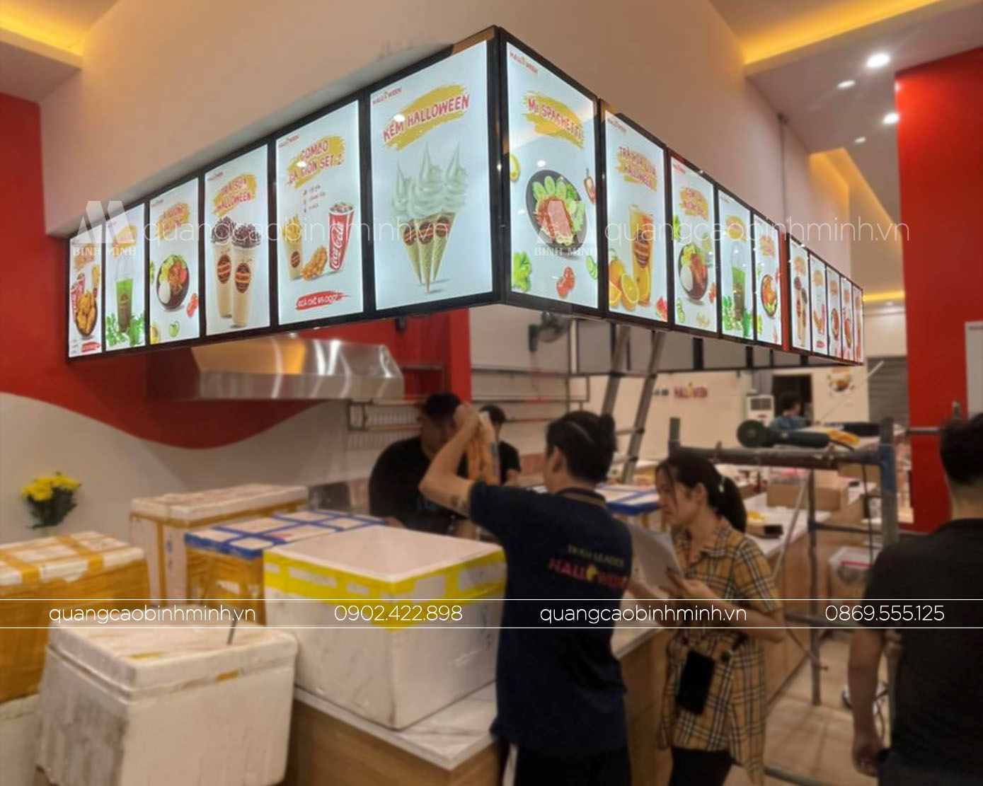 Tranh điệm menu quảng cáo sản phẩm