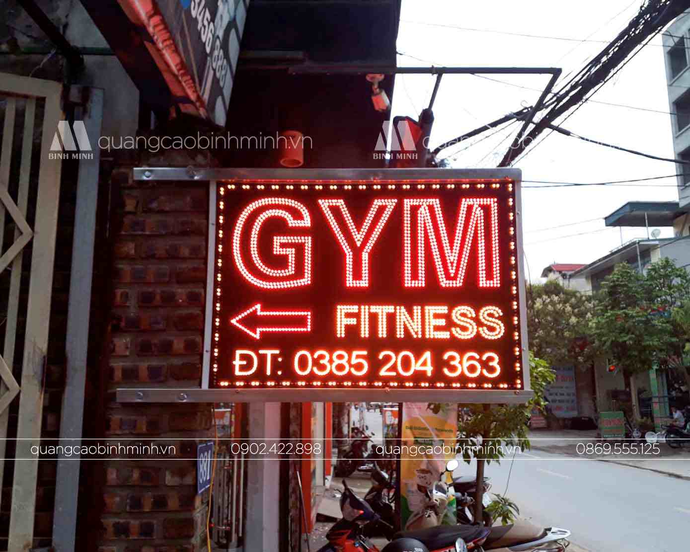 Biển vẫy led phòng gym - led đỏ