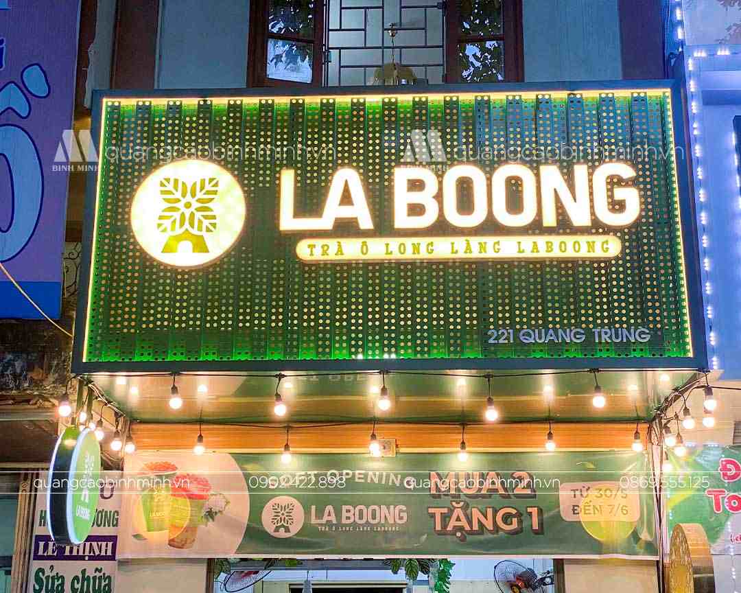 Biển hiệu Nhượng quyền LaBoong – Trà Ô Long