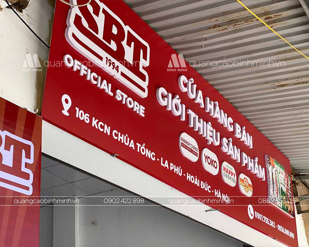 Biển quảng cáo cửa hàng Đại lý SBT