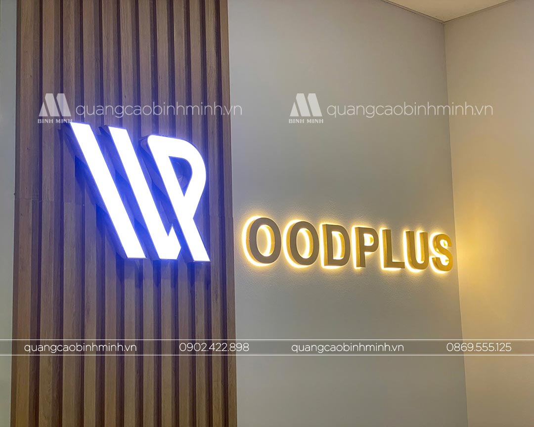 Biển hiệu công ty – Logo trong nhà Woodplus